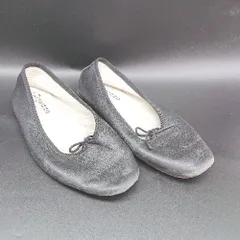 ◇ Θ repetto レペット ワンポイントリボン フラット バレエシューズ サイズ表記なし ブラック レディース E  【1502030008005】