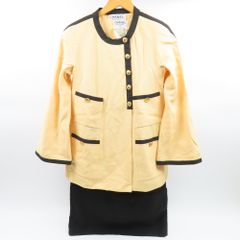 100194 CHANEL シャネル ジャケット ワンピース ココマーク 36 ヴィンテージ セットアップ