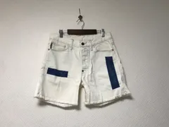 本物ディーゼルDIESEL55DSLコットンデニムハーフショートパンツミリタリーサーフアメカジワークスーツメンズ白ホワイト28XSトルコ製