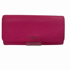 フルラ　Furla　ピンク　レザー　長財布　2つ折り財布　レディース