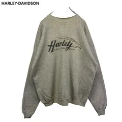 90s XXL HARLEY-DAVIDSON Logo Print Sweatshirt メキシコ製 ハーレーダビッドソン 両面プリント トレーナー スウェット 古着