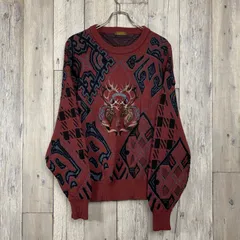 【 OLD ARAMIS 90s アラミス 】総柄 刺繍 ニット セーター L