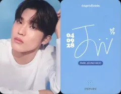 【中古】コレクションカード(男性) TREASURE/ジョンウ/裏面印刷サイン入り/「ongredients x TREASURE」対象商品購入特典ドリーミングブルーフォトカード