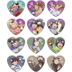 【中古】バッジ・ビンズ 全12種セット 「劇場版 忍たま乱太郎 ドクタケ忍者隊最強の軍師 in ナンジャタウン 開幕!“忍”形劇の段 ハート缶バッジコレクション(弐)」