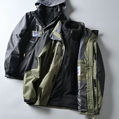ゴアテックス ナイロン ジャケット  スキージャケット フード付き 裏起毛  防風 防寒 撥水加工 多機能 登山 3way ジャケット