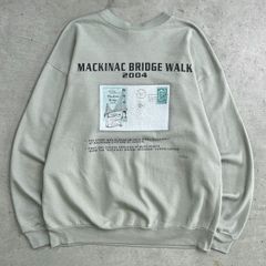00年代 MACKINAC BRIDGE WALK プリント スウェットパーカー メンズL 