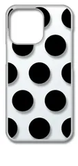 【新品未使用】iPhone13 Pro アイフォン13プロ クリア ハードケース ドット柄 水玉 (ブラック) スマホケース カバー cl-iphone13pro-dotbig-03