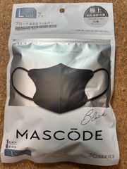 MASCODE マスコード 3Dマスク BKACK L マスク　紐　BKACK