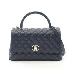シャネル CHANEL ハンドバッグ ココハンドル29 トップハンドル フラップ バッグ マトラッセ A92991 ネイビー キャビアスキン(グレインドカーフ) ココハンドル マトラッセ 2wayショルダー レディース Used Aのサムネイル