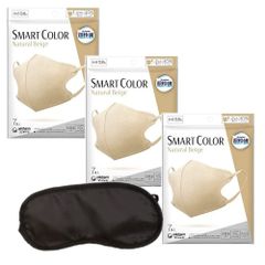 【まとめ買い３袋セット】超快適マスク スマートカラー(SMART COLOR)ナチュラルベージュ ふつう 7枚
