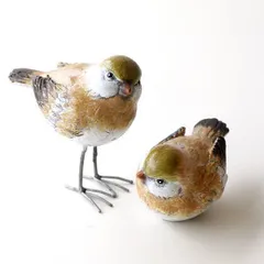 鳥 置物 置き物 オーナメント オブジェ おしゃれ ペア かわいい インテリア雑貨 アニマル 動物 バードペアのオーナメント