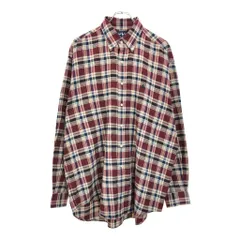 90年代 RALPH LAUREN ラルフローレン BLAIRE ボタンダウン 長袖シャツ チェック レッド(メンズ L)中古 古着 V2907