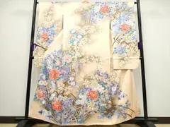 平和屋着物■豪華振袖　刺繍　花車文　暈し染め　金彩　正絹　逸品　CAAS1074ng