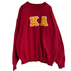 Hanes ロゴスウェット トレーナー L レッド イエロー ヘインズ プルオーバー KA 古着卸 アメリカ仕入 a612-7977のサムネイル