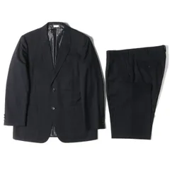 COMME des GARCONS コムデギャルソン 14AW ピンストライプ ウールポリ 段返り 3B テーラード ジャケット ワンタック スラックス パンツ ポルカドット セットアップ スーツ HOMME DEUX オムドゥ ネイビー 紺 L / XLのサムネイル