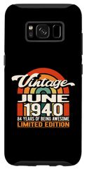 【在庫処分】Galaxy S8 84 Years Of Being Awesome ヴィンテージ 1940年6月~84歳の誕生日 スマホケース