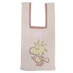【メール便】スヌーピー ミニバッグ ニットミニトート PK ウッドストック ピーナッツ マリモクラフト 手提げかばん キャラクター グッズ 