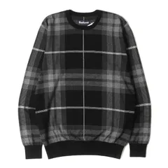 新品 BARBOUR バブアー ニット サイズ:S タータンチェック ジャガード ニット セーター Jacquard Knitted Sweater ブラック グレー 黒 トップス カジュアル 長袖のサムネイル