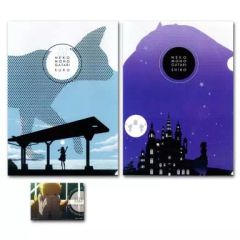[중고] 클리어 파일 고양이 이야기 화이트 · 블랙 A4 클리어 파일 & 스티커 [오쿠 주년 기념 이치 반 쿠지 <이야기> 시리즈] I상