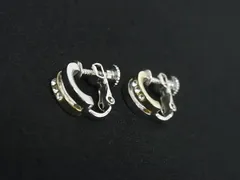 ■極美品■ courreges クレージュ ネジ式 クリップ式 イヤリング アクセサリー レディース シルバー系×ゴールド系 DI3174