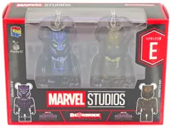 【中古】トレーディングフィギュア BE＠RBRICK-ベアブリック- 100% 2体セット(ボールチェーン付き) E.ブラックパンサー＆エリック・キルモンガー 「Happyくじ BE＠RBRICK MARVEL STUDIOS」 ペアボックス賞