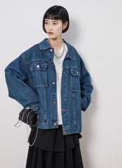 BAYFLOWゆったりシルエット デニムカバーオール M インディゴ タグ付き