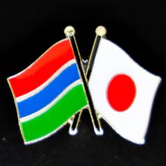 ガンビア国旗友好ピンバッジ（ガンビア×日本）