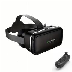 新品 VR SHINECON VRゴーグル スマホ用 製 リモコン付き Android対応 DMM/FANZA視聴可 3D非球面レンズ 1080P画質