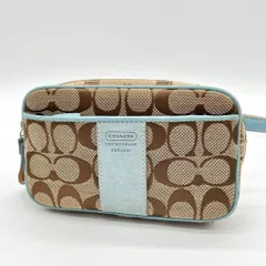 【美品】COACH シグネチャー ウエストポーチ ポシェット ミニバッグ