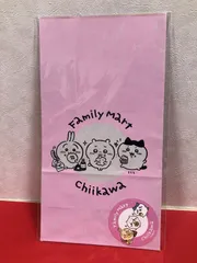 ちいかわ　ステッカー付き　ギフトバッグ　ちいかわ&ハチワレ&うさぎ　【ピンク】