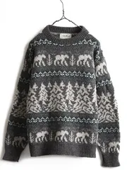 90s USA製 エディーバウアー ノルディック ウール ニット セーター S