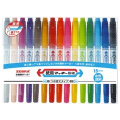 新品 ゼブラ(ZEBRA) 水性ペン 紙用マッキー 極細 15色 WYTS5-15C