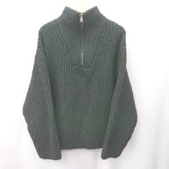 ◇ ⊇ CLEL クレイル ハイネック ハーフジップ ローゲージ 長袖 ニット サイズS ブラック メンズ E  【1506190012285】