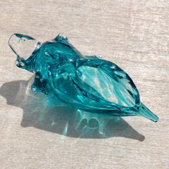 glass shell  オーシャンブルー  1点　吹きガラス　貝殻