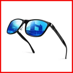 【速発送】S サングラス メンズ 偏光 ミラー軽量合金 フレーム 400保護カット 大きいスポーツサングラス ウェリントンドライブ 野球 自転車 釣り ランニング ゴルフ 運転 男女兼用 ハードケース付き1038