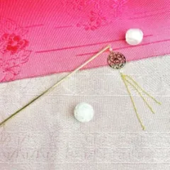 唐草隠れ猫かんざし ゴールド 和柄 和小物 和雑貨 かんざし ヘアアクセサリー 髪飾り おしゃれ