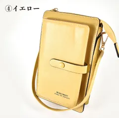 ミニショルダー　ミニバッグ　レディース　スマホショルダー　スマホポシェット　ショルダーバッグ　ポーチ　お財布ショルダー　斜めがけ　軽量　小物入れ　イエロー