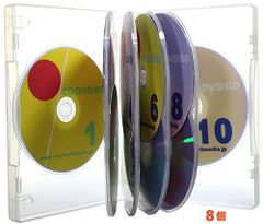 クリア_10枚収納8個 オーバルマルチメディア 27mm厚10枚収納トールケース クリア 8個箱入り配送