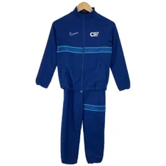 古着 ジュニアM(150)/M(150) NIKE/ナイキ CR7 ジャージ 上下セット ジャケット パンツ サッカー 練習着 ネイビー/グリーン BV6086-492 gl00171