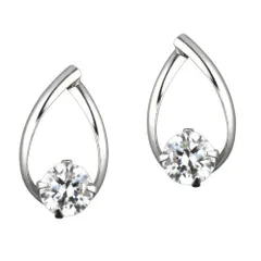 【特価セール】ピアス K10ホワイトゴールド(WG) キュービックジルコニア ヨンドシー) 151136553204 canal4℃(カナル