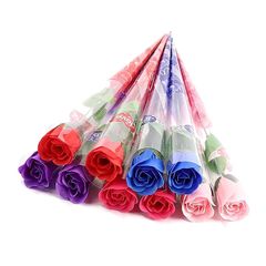 ソープフラワー 敬老の日 母の日 バラ 15本 お花 誕生日 プレゼント 女性 人気 フラワーギフト バラ 5色セット（各3本） ハート