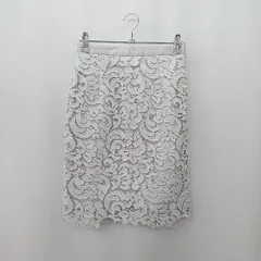 ◇ ⊂ JUSGLITTY ジャスグリッティー バックファスナー 膝丈 タイト スカート サイズ0 ライトグレー系 レディース E  【1506190004266】のサムネイル