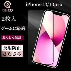 iPhone13シリーズ用 サラサラ 反射防止 アンチグレア強化ガラスフィルム マット【2枚入り】 CRiCO by 黒鳥商店