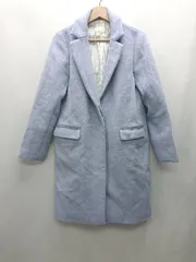 ◇ ⊇ Techichi テチチ ウール混合 長袖 コート サイズM ブルー レディース E  【1501230010627】
