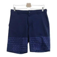 サイズ：O ADIDAS GOLF アディダスゴルフ FJ4412 ストレッチ ハーフパンツ 総柄 ネイビー系 [240101493081] ゴルフウェア メンズ ストスト