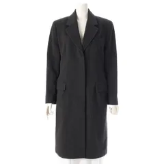 マックスマーラ ウール×カシミヤ 白タグ ロング チェスター コート アウター ダークグレー 40【中古】