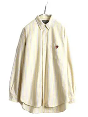 【お得なクーポン配布中!】 90s ラルフローレン オックスフォード ストライプ ボタンダウン シャツ L