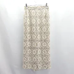 ◇ Θ apart by lowrys アパートバイローリーズ 総柄 ロング Aライン スカート サイズF イエロー系 レディース E  【1503310000436】