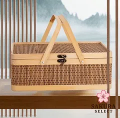 美品 竹編三段籠 提籃 ていらん 茶籠 3段かご 木彫 提篭 野点 竹工芸品 竹編提藍 茶籠 U355｜骨董店 のびる 古美術 骨董 和風建具 蔵戸