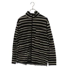 Porter Classic (ポータークラシック) ARTIST BORDER ZIP UP TURTLENECK アーティスト ボーダージップアップタートルネックジャケット ホワイト ブラック